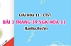 Giải bài 1 trang 39 Hoá 11 SGK Chân trời sáng tạo
